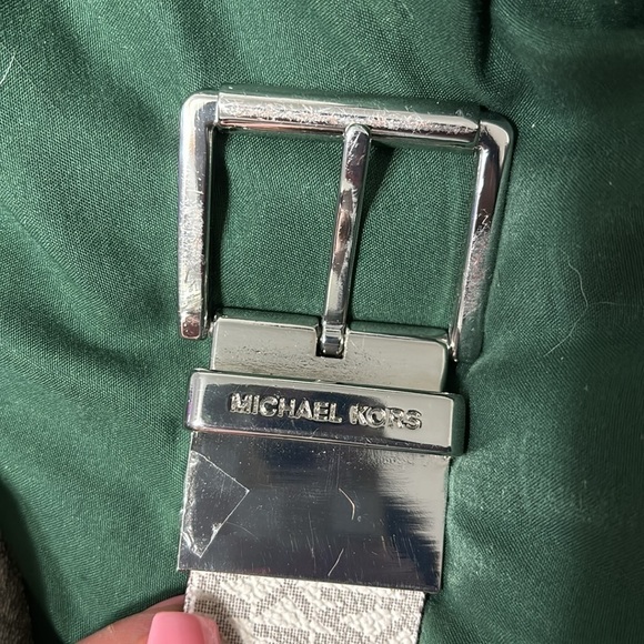 MICHAEL Michael Kors White and Brown Belt - Picture 2 of 4